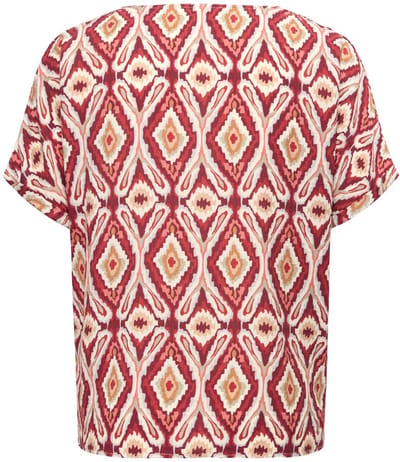 ONLY CARMAKOMA - CARBELLY MIKASI SS V-NECK TOP AOP - Meisjes - Blouses