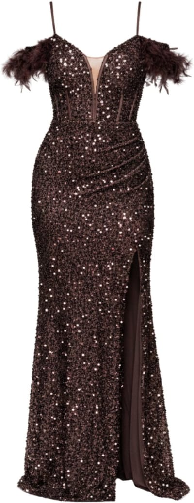 LARICA Jurk - Rits - Jurk Bruin S