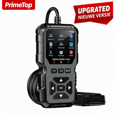 OBD2 Scanner – Diagnose Tool – Foutcodes Uitlezen & Wissen – Geschikt voor Benzine & Diesel – NL/EN/DE Taal – Plug & Play – Grijs