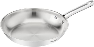 Tefal Duetto On B8660434 – Braadpan – 24cm – Inductiegeschikt – Knapperig bakresultaat – Premium roestvrij staal – Geklonken handgrepen – Koekenpan