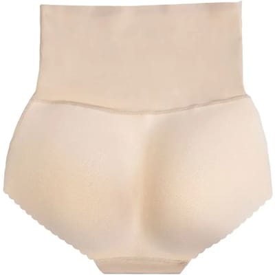 Bye Bra Naadloze Padded Slips, Hoge Taille, Butt Lift, Buikcontrole, Butt lifter ondergoed, Beige, S