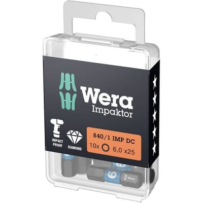 Wera 05057606001 1/4" Impaktor Inbus Bit - 6.0 x 25mm