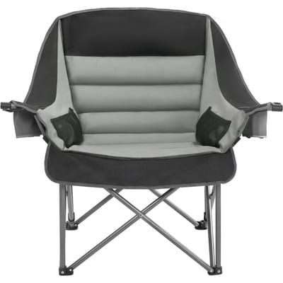 Chaises de Camping Surdimensionnées, Support Robuste de 204 kg, Chaises de Camping Pliantes Rembourrées Portables avec Double Porte-Gobelets et Porte-Verres à Vin, Sac de Transport pour