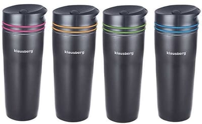 Klausberg - Thermische Mok - 380ml - Roestvrij Staal - Zwart