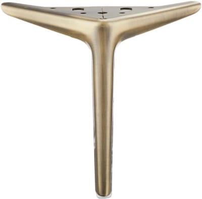 Set van 2 Stevige Metalen Driehoekige Meubelpoten voor Kast of Bank - 15 cm Brons