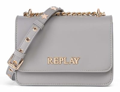 REPLAY schoudertas Crossbody Bag Elephant Skin grijs