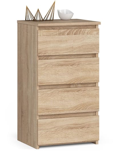 Kommode CL4 met 4 Lades / AKORD Furniture Factory / Sonoma Eik / 40x74x35 cm