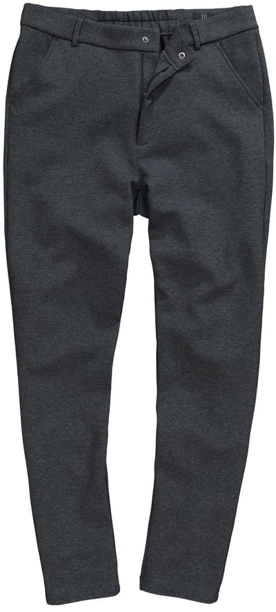 JP 1880 - Heren - Jersey broek chino FLEXNAMIC® business mix & match NEW YORK - Antraciet - Maat 4XL
