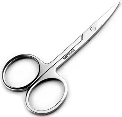 Igoods Professsionele Wenkbrauwschaar - Wimperschaar - Wenkbrauw Schaar - Wimper Schaar - Gebogen Schaar - Schaartje - RVS
