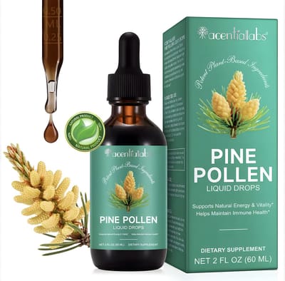 Kahil Pine Pollen Druppels 60ml Dennenpollen Extract Vloeibaar Tinctuur Vegan Suikervrij