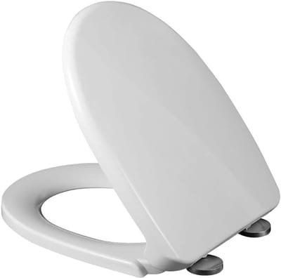 Toiletbril - Toiletzitting Deksel - Stil Sluiten - Eenvoudige Reiniging - 46 x 37 cm - Wit