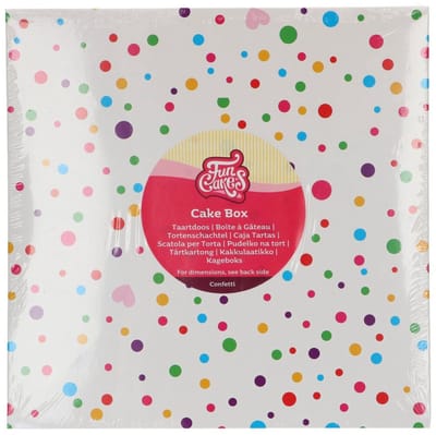 FunCakes Taartdoos Confetti 25x25x15cm pk/1