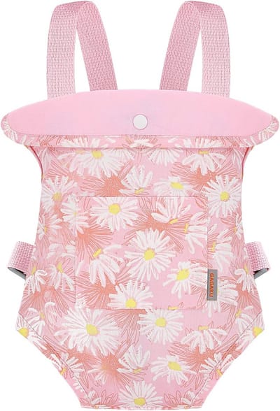Babypopdraagzak voor Peuters - Speelgoed Draagzak voor Poppen - Kinderdrager met Bloemenmotief - Ontwikkelend Speelgoed voor Jongens en Meisjes - Calendula