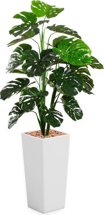 HTT - Kunstplant Monstera in Clou vierkant wit H185 cm