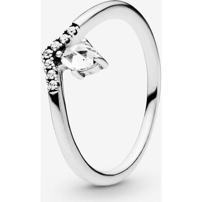 925 Sterling Zilver Pan Ring Zilver Glanzende Wish Drop Ring Voor Vrouwen Bruiloft Feest Cadeau Mode Sieraden 8 white