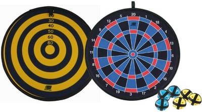 Klittenband Dartbord Deluxe met 6 Ballen voor Jong en Oud