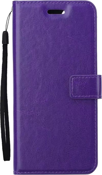 Hoes - Met Pasjeshouder - Geschikt voor OnePlus Nord CE 3 Lite - Luxe Bookcase Portemonee - Flip Case - Kunstleer Book Case - Flipcase - Book Cover - Walletcase - PortemonneeHoes - Paars