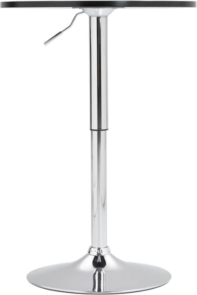 In hoogte verstelbare statafel Rond 60cm I Draaibare Bartafel met Zware Metalen Voet