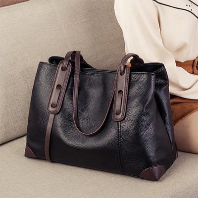 Dames Tote Bag Nieuwe Eénschouder Grote Capaciteit Moedertas High-end Leren Tas Commutertas gray