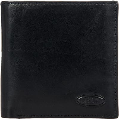 Bric's Monte Rosa Portemonnee RFID Leer 9.5 cm - Jongens - Horizontaal - schwarz