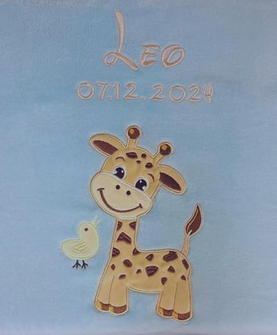 Luxe Gepersonaliseerde Babydeken met Naam en Geboortedatum - Superzacht Knuffelkleed
