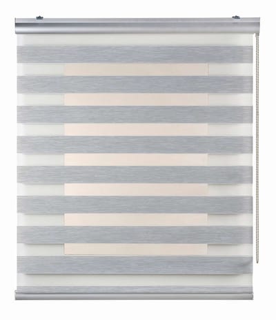 Storesdeco - Premium Duo rolgrodijn aluminium afwerking Grijs, 60x250 cm