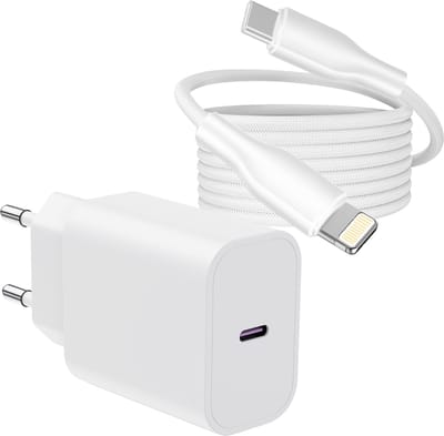 Super Snellader geschikt voor Apple iPhone 14 en iPad met Lightning - 3 Meter Oplader Set