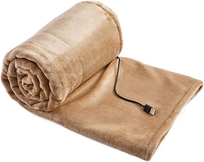 Elektrische Dekentje - Verwarmingskussen Warmtedeken - Pijnverlichting - USB Verwarmd - 100 x 80 cm - Geel