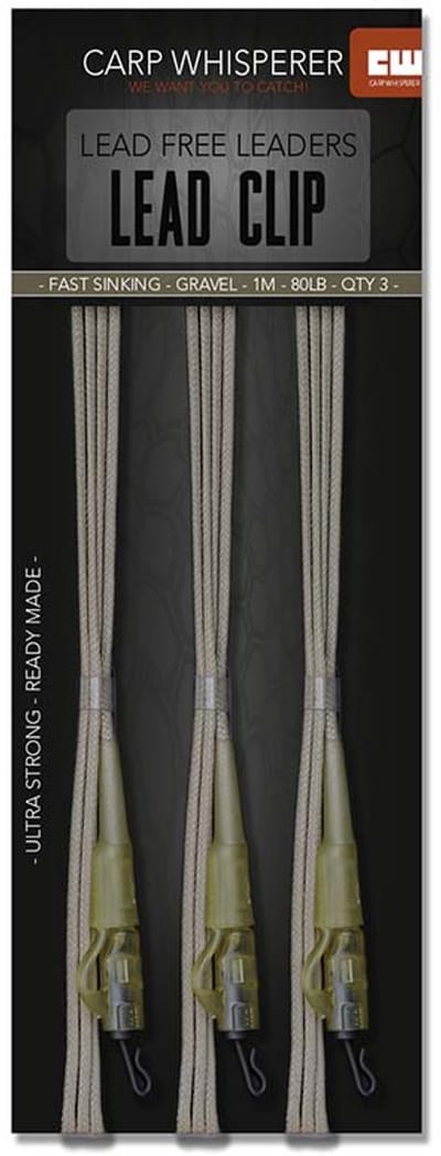 Carp Whisperer - Lead Clip leaders - 3 stuks - Gravel