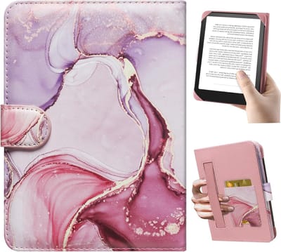 Universele Beschermhoes voor 6'' eBook Reader - Geschikt voor Kindle, Kobo en Tolino - Inclusief Opbergzak, Dali Roze