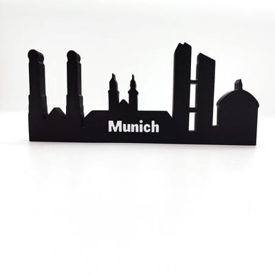 Skyline van München – Uniek Duits souvenir voor elegante woning- en boekenplankdecoratie - Perfect Beiers cadeau en aandenken