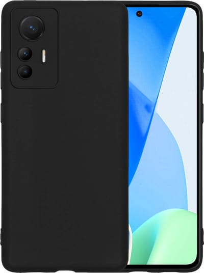 Hoesje - Geschikt voor Xiaomi 12 Lite - Sterk & Shockproof - Hoes Cover - Siliconen Case - Telefoonhoesjes - Zwart
