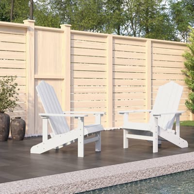 vidaXL - Tuinstoelen - 2 - st - Adirondack - HDPE - wit