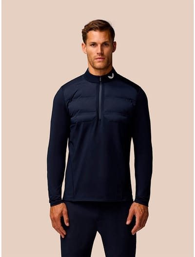 Castore Lvs Hybrid Sweatshirt Met Halve Rits Blauw M Man