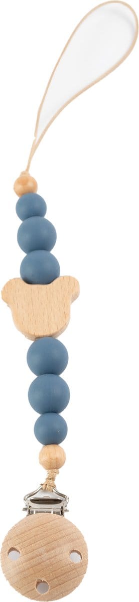 Honeybears – Speenkoorden baby – Fopspeenkoord baby – Speenketting met kralen en clip - Kraamcadeau - Blauw