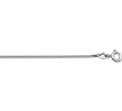 YO&NO -  Ketting - Witgoud -  Gourmet -  1,2 mm - 38cm - 585 goud