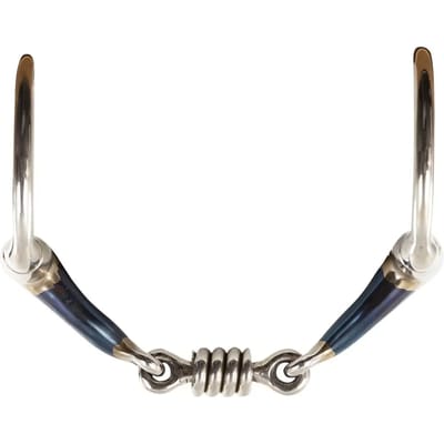 Dubbel snaffle bit voor paarden in rollen BR Equitation