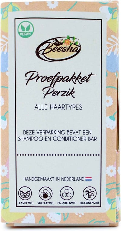 Beesha - Proefpakket Perzik Duo - Vegan - Sulfaatvrij - Parabeenvrij - CG Proof
