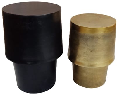 Bijzettafel Rond Industrieel Ø48cm - Bijzettafeltjes Woonkamer - Salontafel Rond Goud- Bijzettafels Rond Goud- Decoratie Tafel - Decoratie Salontafel - Salontafel Industrieel & Landelijk