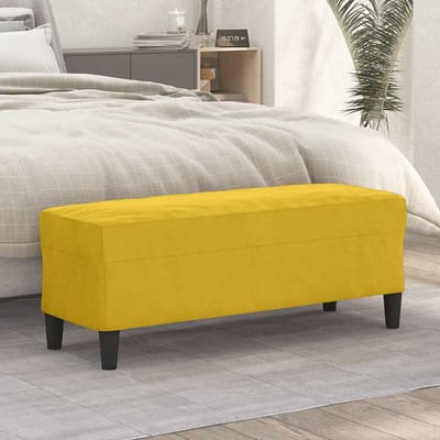vidaXL Bankje 100x35x41 cm fluweel geel