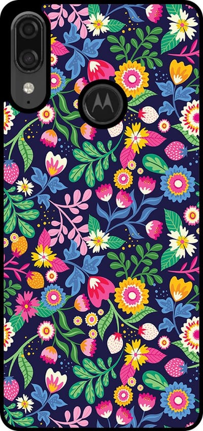 Smartphonica Telefoonhoesje Geschikt voor Motorola Moto E6 Plus met bloemen opdruk - TPU backcover case flower design geschikt voor Motorola Moto E6 Plus