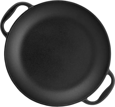GTB® Gietijzeren Pan Bbq - Gietijzeren Skillet - Pan Bbq - Zwart - 45cm x 36cm x 5cm