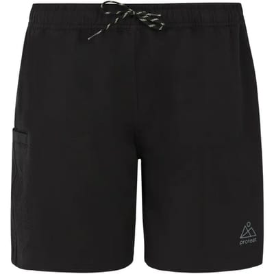 Protest PRTAgaat 25 – Zwemshort Dames – Tailleband elastiek – Koordsluiting – Zwart