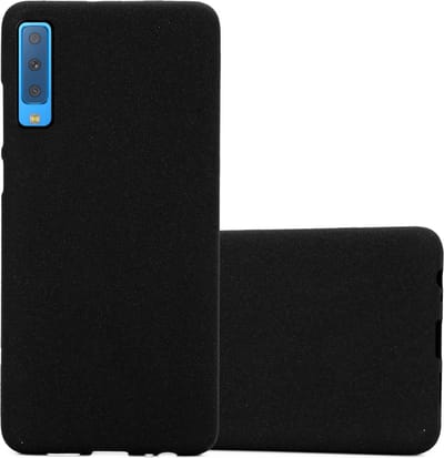 Cadorabo Hoesje geschikt voor Samsung Galaxy A9 2018 in FROST ZWART - Beschermhoes gemaakt van flexibel TPU silicone Case Cover