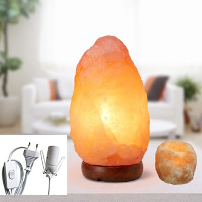 QORA® Himalaya Zoutlamp - Zoutlamp - Oranje - ‎12cm x 12cm x 30cm