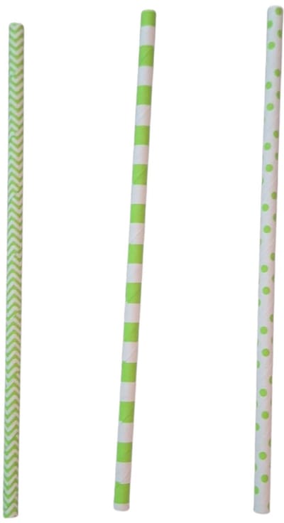 “Groene Papieren Rietjes – Buigbaar – 21 cm – 100 stuks – Feest & Party Accessoire