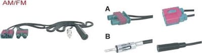 adapterkabel 20 cm dubbel FAKRA M - DIN M en FAKRA F - DIN F