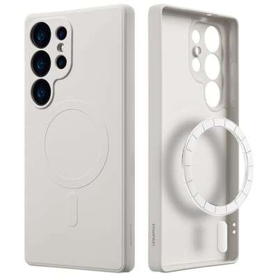 imoshion Hoesje - Geschikt voor Samsung Galaxy S25 Ultra - Color Backcover met Magnetische Ring - Beige