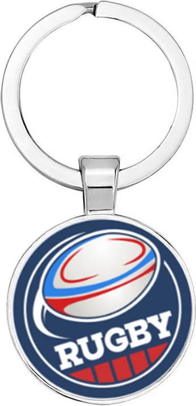 Akyol - Rugby Sleutelhanger - rugby - iemand die op rugby zit - sport - cadeau - verjaardag - kado - geschenk - gift - sportief persoon - 2,5 x 2,5 CM