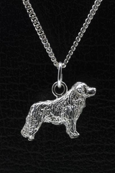 Zilveren Podhalanski owczarek ketting hanger - groot